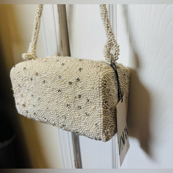 ZARA PEARL MINI DUFFEL BAG BRIDAL - Picture 7 of 16